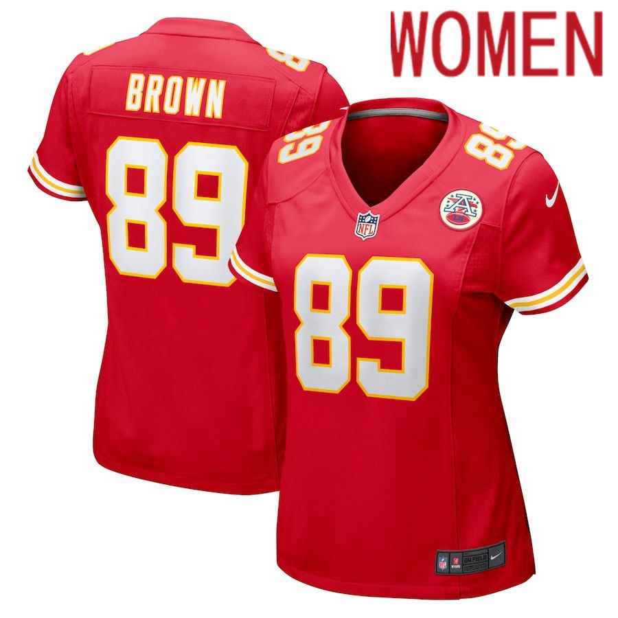 Cheap Women Kansas City Chiefs 89 Daniel Brown Nike Red Game NFL Jersey